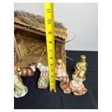 Assorted Christmas Nativity Figures & Decorative Lantern - Mixed Holiday Display