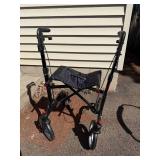 Nova Express Rollator Black - 4-Wheel Mobility Walker (Item 4328BK) 300 LB Capacity