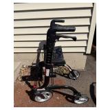 Nova Express Rollator Black - 4-Wheel Mobility Walker (Item 4328BK) 300 LB Capacity