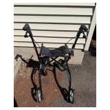 Nova Express Rollator Black - 4-Wheel Mobility Walker (Item 4328BK) 300 LB Capacity