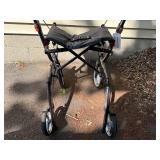 Nova Express Rollator Black - 4-Wheel Mobility Walker (Item 4328BK) 300 LB Capacity