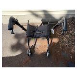 Nova Express Rollator Black - 4-Wheel Mobility Walker (Item 4328BK) 300 LB Capacity
