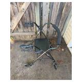 Four-Wheel Rollator Walker with Seat and Padded Backrest
