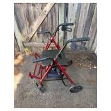 Drive Medical 4-Wheel Rollator Walker with Seat - Under-Seat Bag