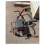 Drive Medical 4-Wheel Rollator Walker with Seat - Under-Seat Bag