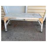 Aluminum Work Platform Ladder with Deck - Folding Scaffold