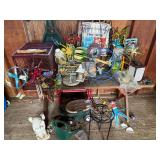 Assorted Outdoor Garden Decor - Birds, Flowers, Wind Spinners & Sign
