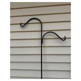 Assorted Metal Garden Art - Curved Hook Stakes & Sunburst Yard Sculpture