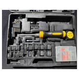 Home Repair Tool Set with Case & 12 Ft Steel Tape - see photos for items inc in case