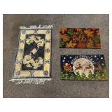 Seasonal Decorative Door Mats (Lot of 3)