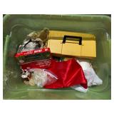 Mixed Christmas Lights, Decor & Ornament Assortment in Tote
