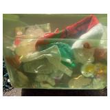 Mixed Christmas Lights, Decor & Ornament Assortment in Tote