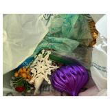 Mixed Christmas Lights, Decor & Ornament Assortment in Tote