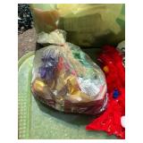 Mixed Christmas Lights, Decor & Ornament Assortment in Tote
