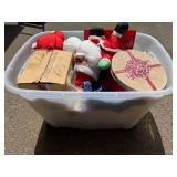 Christmas Decor Assortment in BELLA 120QT Storage Tote