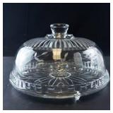 Princess House Clear Glass Covered Cake Plate with Dome