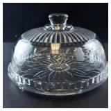 Princess House Clear Glass Covered Cake Plate with Dome
