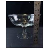 Princess House Heritage Pattern Crystal Pedestal Compote Bowl