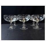 Princess House Heritage Pattern Crystal Pedestal Compote Bowl