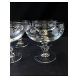 Princess House Heritage Crystal Footed Dessert Glasses - Set of 6