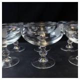 Princess House Heritage Crystal Footed Dessert Glasses - Set of 6
