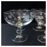 Princess House Heritage Crystal Footed Dessert Glasses - Set of 6