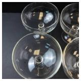 Princess House Heritage Crystal Footed Dessert Glasses - Set of 6