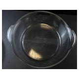 Princess House Crystal Heritage Covered Casserole Dish with Etched Leaf Pattern