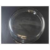 Princess House Crystal Heritage Covered Casserole Dish with Etched Leaf Pattern