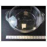 Princess House Crystal Heritage Covered Casserole Dish with Etched Leaf Pattern