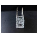 Vintage Crystal Napkin Holder with Pinwheel Cut Design