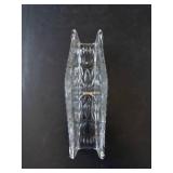 Vintage Crystal Napkin Holder with Pinwheel Cut Design