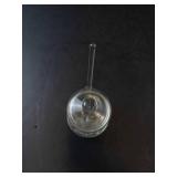 Princess House Vintage Etched Condiment Jar with Lid and Glass Spoon