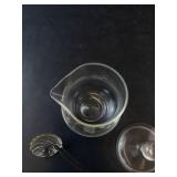 Princess House Vintage Etched Condiment Jar with Lid and Glass Spoon