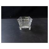 Princess House Clear Lead Crystal Cart Toothpick Holder - Vintage