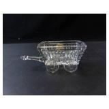 Princess House Clear Lead Crystal Cart Toothpick Holder - Vintage