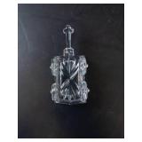 Princess House Clear Lead Crystal Cart Toothpick Holder - Vintage