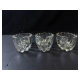Princess House Crystal Spoon & Fork Holders - Set of 3 - Vintage Glassware