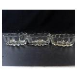 Princess House Crystal Spoon & Fork Holders - Set of 3 - Vintage Glassware