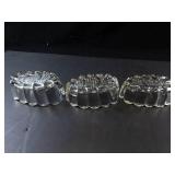 Princess House Crystal Spoon & Fork Holders - Set of 3 - Vintage Glassware