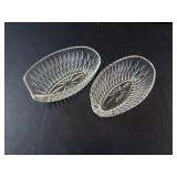 Princess House Highlights Lead Crystal Spoon Holders (Lot of 2)