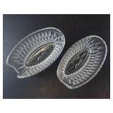 Princess House Highlights Lead Crystal Spoon Holders (Lot of 2)