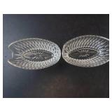 Princess House Highlights Lead Crystal Spoon Holders (Lot of 2)