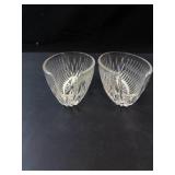 Princess House Highlights Lead Crystal Spoon Holders (Lot of 2)