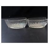 Princess House Highlights Lead Crystal Spoon Holders (Lot of 2)