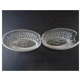 Princess House Highlights Lead Crystal Spoon Holders (Lot of 2)