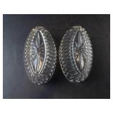 Princess House Highlights Lead Crystal Spoon Holders (Lot of 2)
