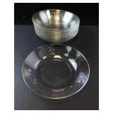 Princess House Heritage Crystal Bowls - Set of 10 Vintage Etched Leaf Pattern -8" Dia.
