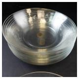 Princess House Heritage Crystal Bowls - Set of 10 Vintage Etched Leaf Pattern -8" Dia.