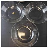 Princess House Heritage Crystal Bowls - Set of 10 Vintage Etched Leaf Pattern -8" Dia.